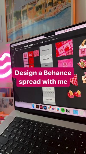 Create a Stunning Behance Portfolio with this Free Behance Spread Template!