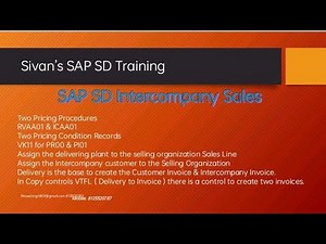 Intercompany Sales SAP SD | Sivan's SAP SD Training