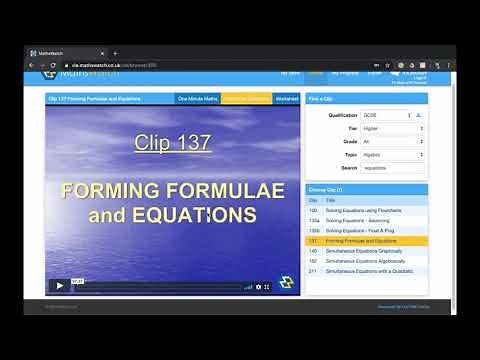 MathsWatch Walkthrough