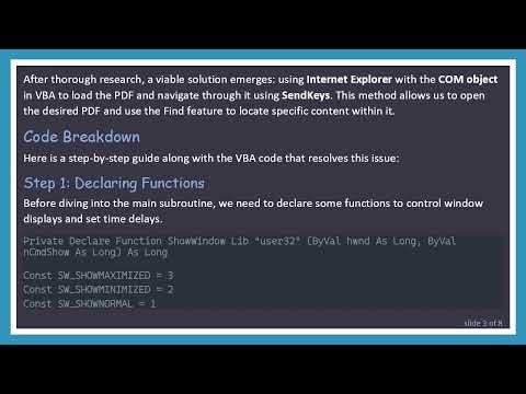 How to Open Active Links in a PDF Using VBA