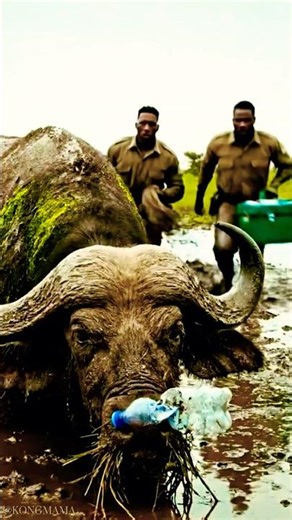 Wildlife Team Saves a Cape Buffalo From a Bottle Trap | Realistic Rescue Short
