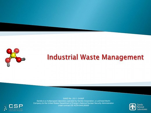 Industrial Waste Management - SlideServe