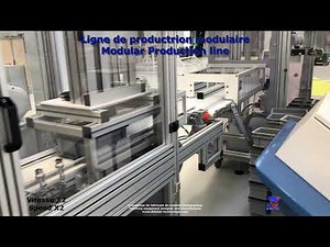 Automated 4.0 production line with robotic arm