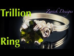 Wire Wrapped Prong Ring Setting For Faceted Gemstones