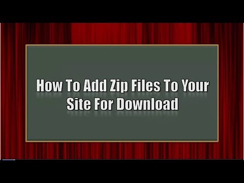 How To Add / Attach A Zip File To A Website For Downloading