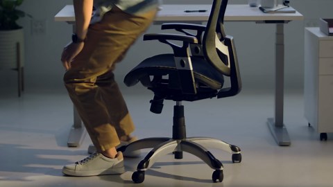 STAPLES Emerge Vomax Bonded Leather Ergonomic Gaming Chair, Black/White (61364)