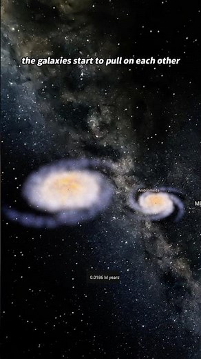 What if the Milky Way and Andromeda collided?🌌#spacesimulation #space #universe
