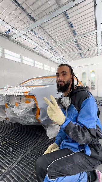 Going green on this challenger Used my new Dv1 digital from @devilbissbybinks First time using Devilbiss products and they are as great as everyone says. Super soft spray pattern and the digital gauge made it super easy to use. Made using an HVLP fun again. 🔥🔥🔥 Ultimate orange 🍊 tape from @q1_refinishing_solutions for all my critical projects 💣 IonXpro anti-static gun and lumaiii exodus 1.5 for clear from @Lumaiii, Inc ure to use code saucy7 at checkout when buying yours 🫡 - - - - - - #fyp