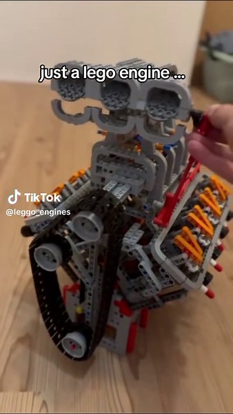 V8 Engine Model Instructions with LEGO Bricks