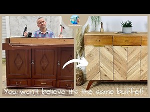 Amazing buffet Makeover ! How to upgrade old furniture