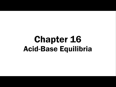 Chapter 16 Acid-Base Equilibria