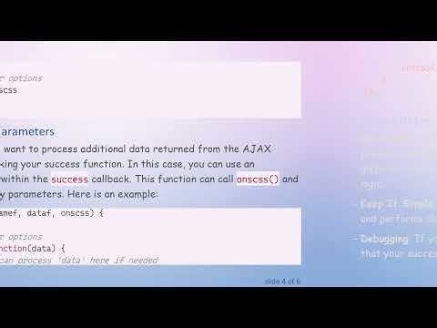Mastering JavaScript Function Inputs: A Simple Guide to Efficient AJAX Calls