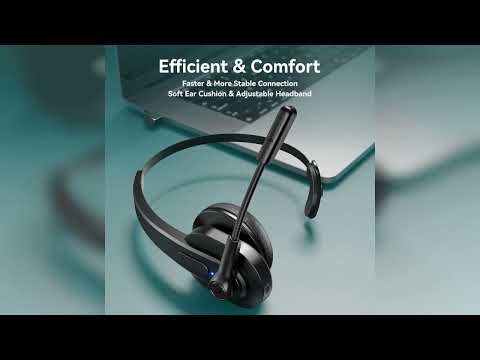 Review: Bluetooth Headset with USB Dongle for Computer, Single-Ear Wireless Headset with Noise...