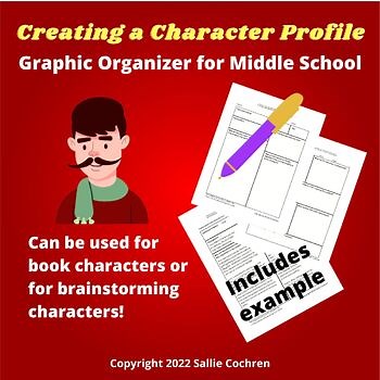 Character Development: Creating a Character Profile Graphic Organizer (6-8)