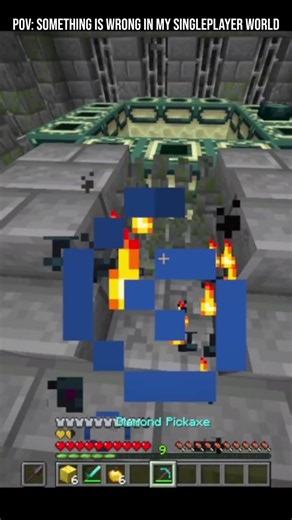 SOMETHING IS WRONG WITH MY SINGLEPLAYER WORLD | #minecraft #memes #shorts