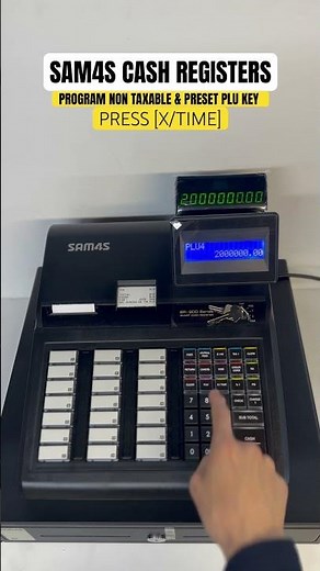 Program a Preset & Non Taxable PLU Key | SAM4s ER-900 Series Cash Registers