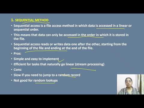 Introduction to File access methods | It's Types | It's Pros and Cons