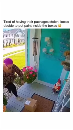 wasted on Instagram: "After months of dealing with repeated thefts and unanswered complaints, residents took matters into their own hands. Videos circulating online show modified delivery boxes rigged to release paint when opened, an unconventional effort to deter porch pirates and expose theft in real time. The story has sparked nationwide discussion on community action, property crime, and how far people are willing to go when traditional solutions fail to deliver results.Follow @wasted.023 to