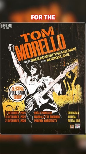 Anand Nanivadekar (Andizzy) on Instagram: "We seek change, we seek better living, justice. Tom Morello and his band 35 years ago, decided to provide a blistering tear-apart like-never-before soundtrack and a call to action. Light a fire with their powerful words and unique musical style - truly one-of-a-kind. To this day with his projects and work beyond his original band, he is at it. And he is in India for the first time. If revolution is the product, Rage Against The Machine is the ingredient