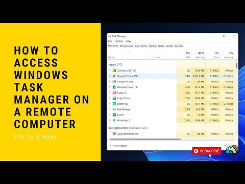 How to Access Windows Task Manager on A Remote Computer