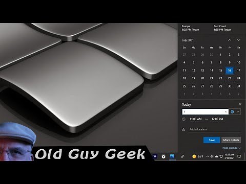 Windows 10 - Add New Event To Your Calendar Directly From the Taskbar