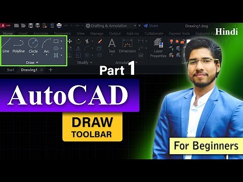 AutoCAD Draw Toolbars Explained with Examples | Mechanical, Civil, Arch | PART 1