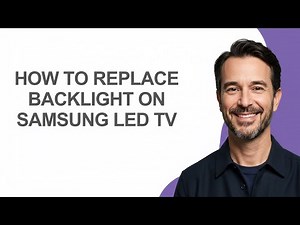 How to Replace Backlight on Samsung Led Tv - KevinHowTo