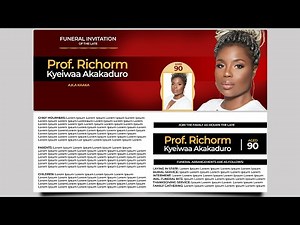 How to DESIGN FUNERAL POSTER / OBITUARY