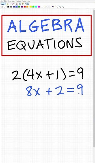 BASIC Algebra Equations - Quick Practice