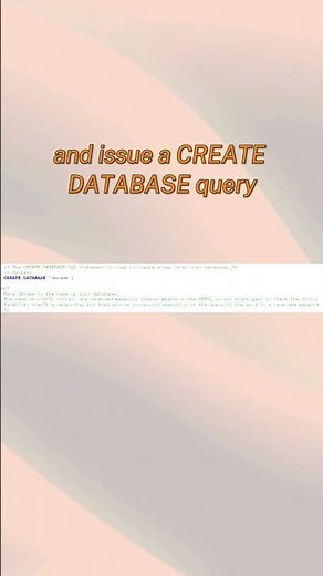 How to Create a Database Using SQL? #shorts