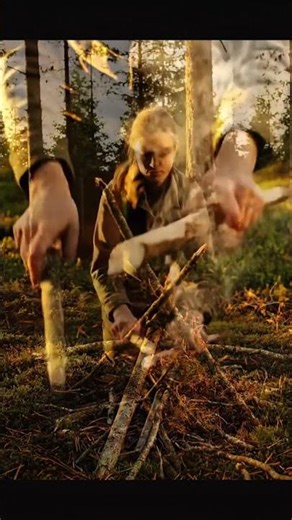 Make Fire Using Wood 🔥 | Primitive Survival Skills (No Matches)