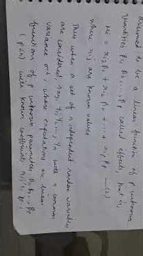 Introduction to Matrices Part 89 General Linear Model