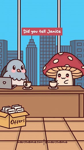 Manager Of The Year 🏆 Original Audio: stuffkarensays #manager #hr #email #animation #mushroom #bird #understudio | Under Studio