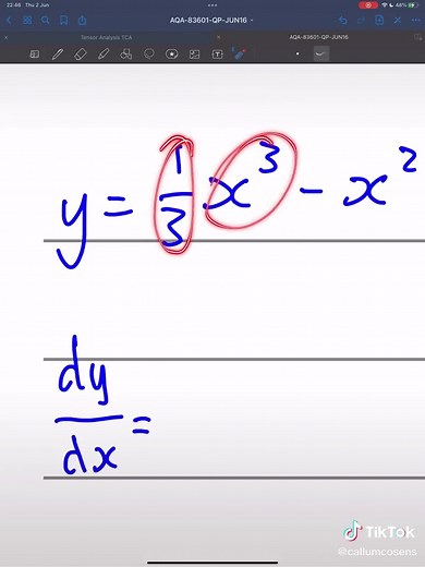 GCSE Further Maths Differentiation Question Solution