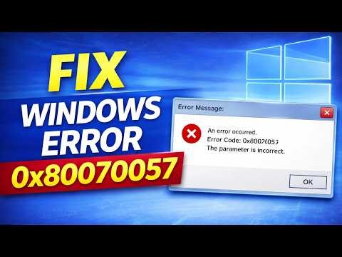 How to Fix Windows Error Code 0x80070057 (Update, Install & Backup Error Fix 2026)