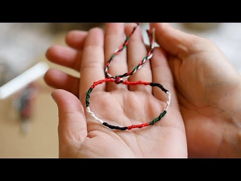How To Make Chinese Staircase Friendship Bracelet Tutorial | HappyKittyCrafts