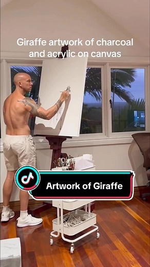 The Majestic Giraffe: A Stunning Artwork Commissioned with Love