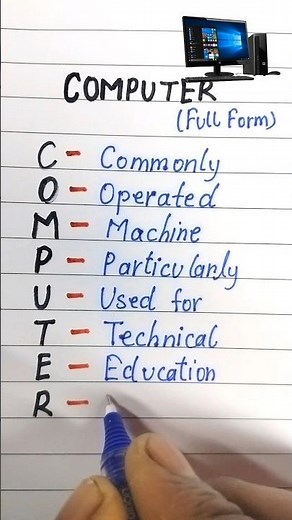 Computer Full Form 💻 | Shorts | Computer ka Full Form 😱 | Students