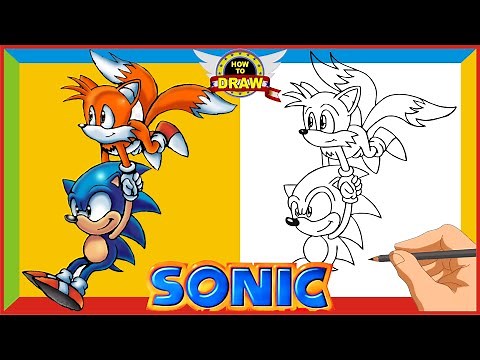 How to draw SONIC The Hedgehog 2020 fly with Tails