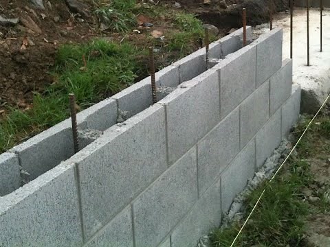 Concrete Footing for retaining wall, landscape design retaining wall, retaining wall structure