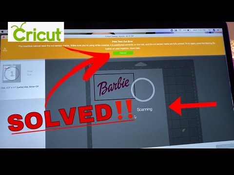 CRICUT PRINT & CUT ERROR! -SOLVED!- (CANNOT READ CUT SENSOR MARKS)|2021|