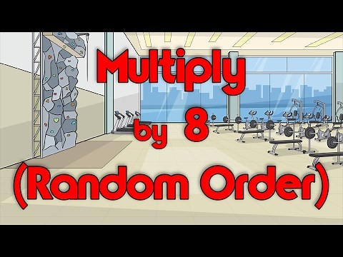 Multiply by 8 (Random Order) | Learn Multiplication | Multiply By Music | Jack Hartmann