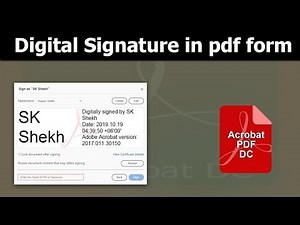 How to Create Digital Signature to fillable pdf form using Adobe Acrobat Pro
