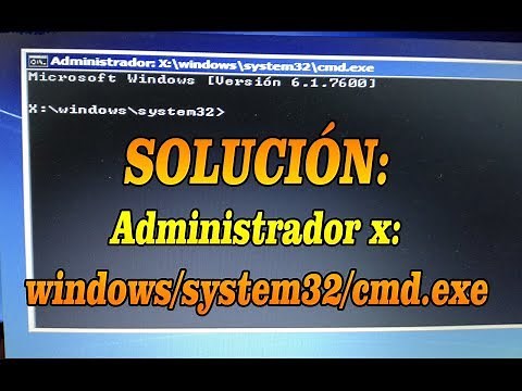 SOLUCIÓN: Administrador x: windows/system32/cmd.exe