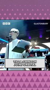 1.7M views · 22K reactions |  Tilda Swinton introducing @Orbital’s set  TRULY OBSESSED! Watch on BBC iPlayer | Listen on BBC Sounds #glastonbury #glastonburyfestival #festival #TildaSwinton #Orbital | BBC Sounds | Facebook