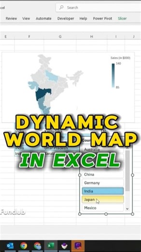 765K views · 4.3K reactions |  Make your Excel data come alive with a Dynamic World Map! ➡ Select your data → Press Ctrl + T ➡ Go to Insert → Select Map ➡ Add slicer from Insert or press Alt + N + S + F ✅ Done! Interactive world map ready for your data. Follow excel_funclub for more Excel tricks  #exceltips #exceltricks #exceltutorial #explore #microsoftexcel #fblifestyle | excel_funclub | Facebook