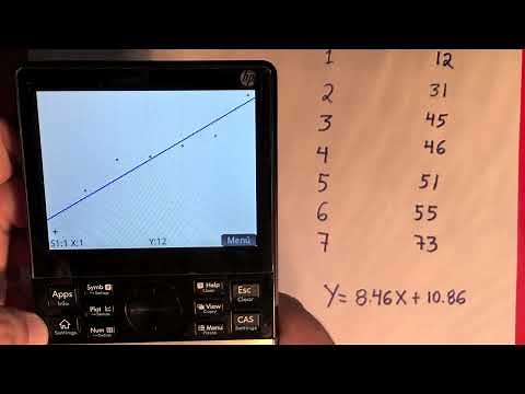 How to perform linear regression with an HP PRIME calculator