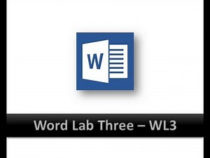 Microsoft Word Lab Three