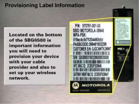 SBG6580 Video Tutorial: Connection and Provisioning