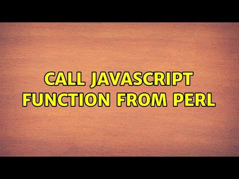 Call Javascript function from Perl
